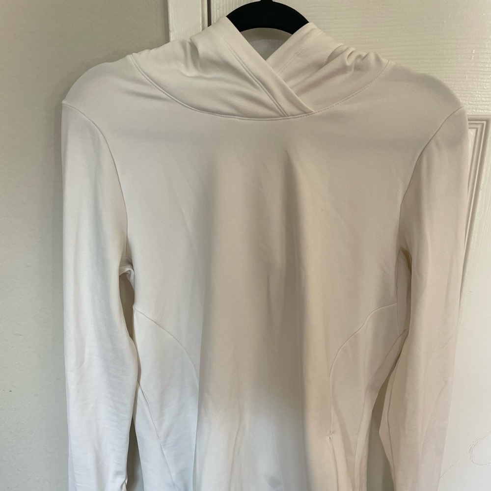 Women's athlete white hoodie